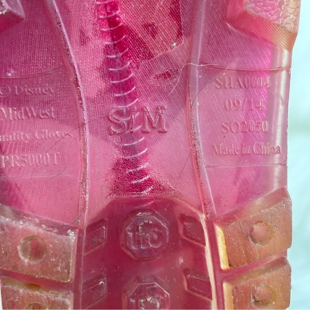 DISNEY PRINCESS HOT PINK RAIN BOOTS SIZE S/M